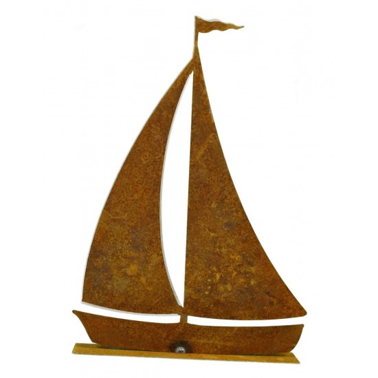 Rostdeko Schiff Als Geschenkidee für Segler | Mitbringsel für Freunde | Tischdeko Schiff aus Metall
