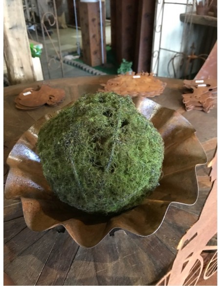 Drahtkugel mit Kunstmoos 18 cm - Mooskugel klein