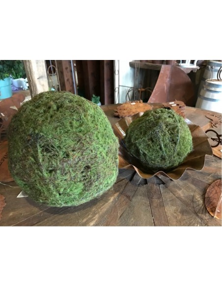 Drahtkugel mit Kunstmoos 18 cm - Mooskugel klein