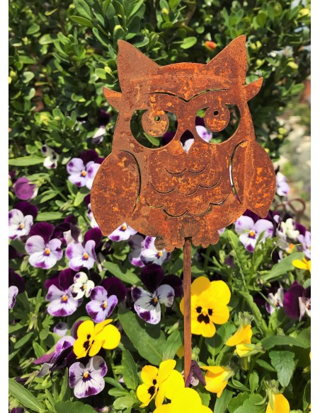 Edelrost Tiefriguren Kauz, oder Eule Gartenstecker für Blumenbeet Metallmichl Geschenkidee für Eulensammler Edelrost Tiefriguren Kauz, oder Eule Gartenstecker für Blumenbeet Metallmichl Geschenkidee für Eulensammler