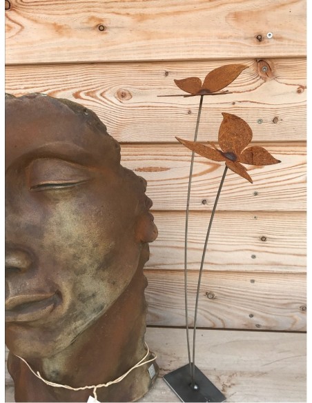 Edelrost Rostige Gartendeko Schmetterlings Paar der rostge Garten Betzigau Rostgarten