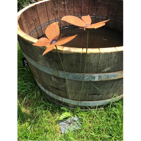 Edelrost Rostige Gartendeko Schmetterlings Paar der rostge Garten Betzigau Rostgarten