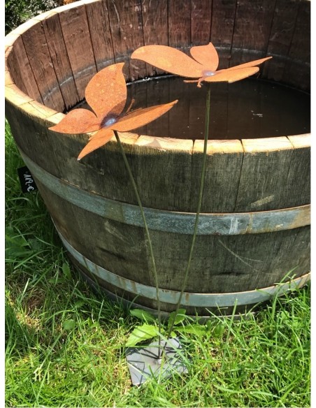 Edelrost Rostige Gartendeko Schmetterlings Paar der rostge Garten Betzigau Rostgarten