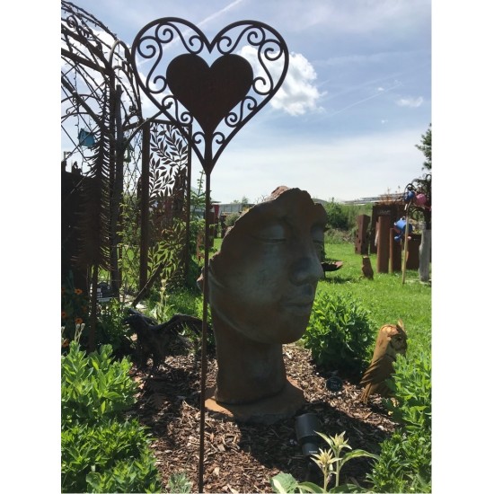 Edelrost Herz Gartenstecker Rost Metall filigran Der rostige Garten