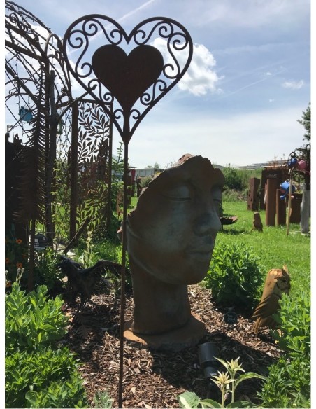 Edelrost Herz Gartenstecker Rost Metall filigran Der rostige Garten Betzigau rostgarten