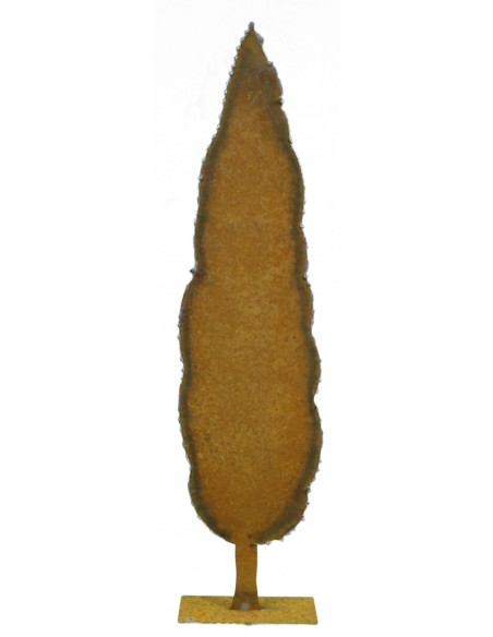 Edelrost Zypesse mit Schweißrand auf Platte Höhe 80 cm Gr L Gartendeko Metall rostig Rostbaum