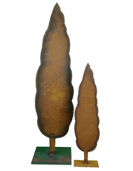 Edelrost Zypesse mit Schweißrand auf Platte Rost Metall Baum Deko Gartendeko Geschenk Blumenbeet