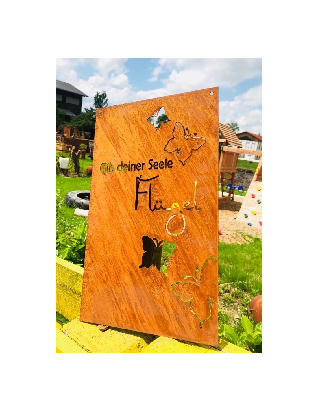 wetterfeste Schiefertafel 22 x 16 cm « KUH » Schild Milch 