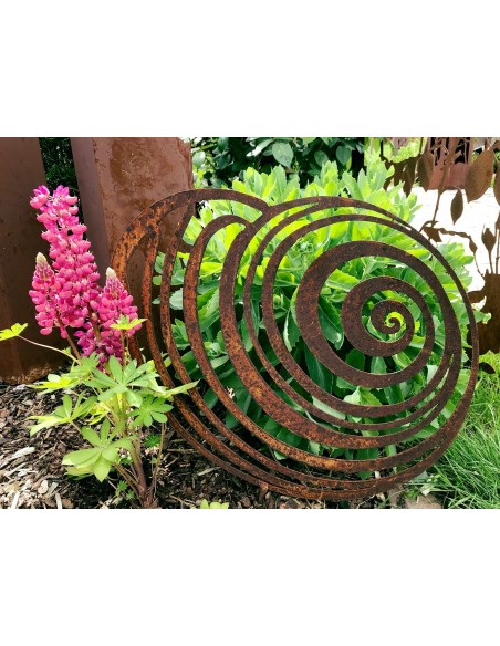 Edelrost Muschel Schnecke als Gartenstecker groß mit kurzem Stab zum Stecken Metalldesign Deko rost Edelrost Muschel Schnecke als Gartenstecker groß mit kurzem Stab zum Stecken Metalldesign Deko rost