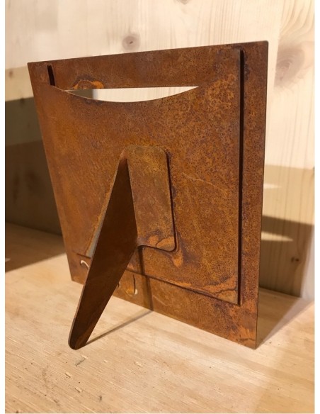 Edelrost Bilderrahmen Love stehend Gr. S  rostiges Metall Fotorahmen rostiges Metall Deko Fotos