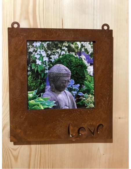 Edelrost Bilderrahmen Love zum Hängen Gr. S Höhe 16  x Breite 14 cm