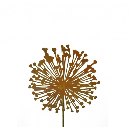 Edelrost Blumenstecker Allium Gartendeko rostig Metall Roststecker Rostblume Pusteblume