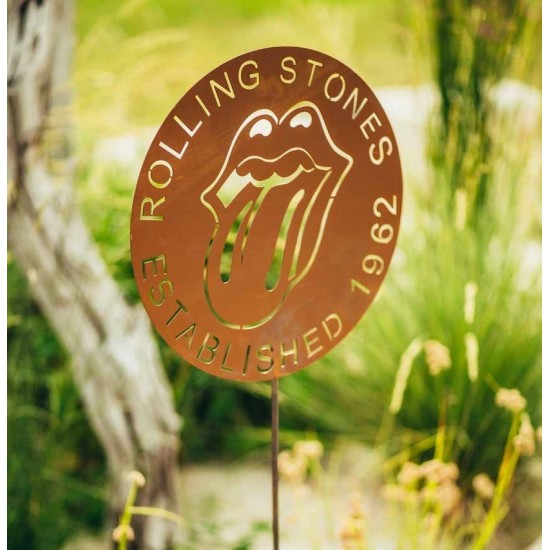 ROLLING STONES Edelrost GARTENSTECKER Fanartikel Gartenstab Gartendeko rotig Rost Metall
