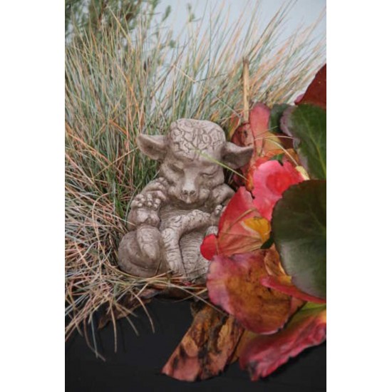 Steinguss Drachenbaby Smargd Gartendeko Beetdeko und für die Topfpflanzen