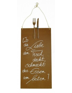Rostschild mit Beschriftung Metallschild Dekoschild rostig Rost Wanddeko