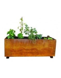 Edelrost Hochbeet Länge 200 cm inkl. Zwischenboden Rost rostig Gartendeko Gemüsebeet