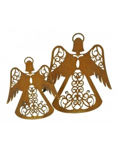 Filigraner Edelrost Engel Elsa zum Hängen Rostig Rost Metall Edelrost Christbaumschmuck WEihnachtsdeko 2