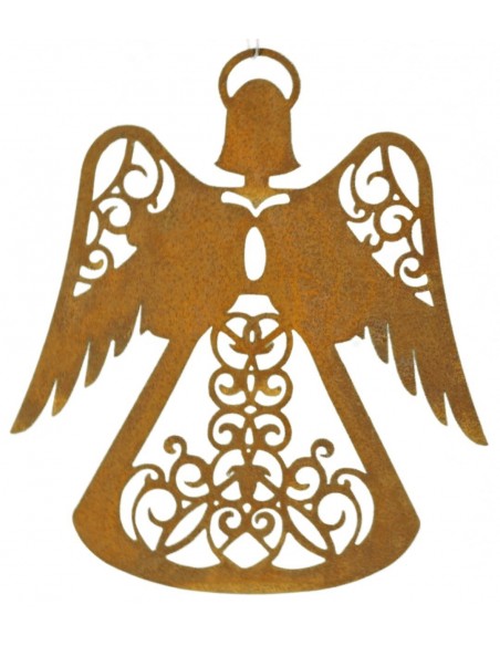 Filigraner Edelrost Engel Elsa zum Hängen Rostig Rost Metall Edelrost Christbaumschmuck WEihnachtsdeko