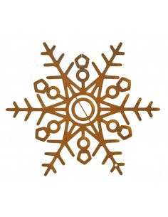 Edelrost Schneekristall klein als Christbaumschmuck rostig Rost Weihnachtsdeko Schneeflocke