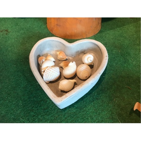 Herzschale Stone dekorative Pflanzschale in Herzform aus Stein