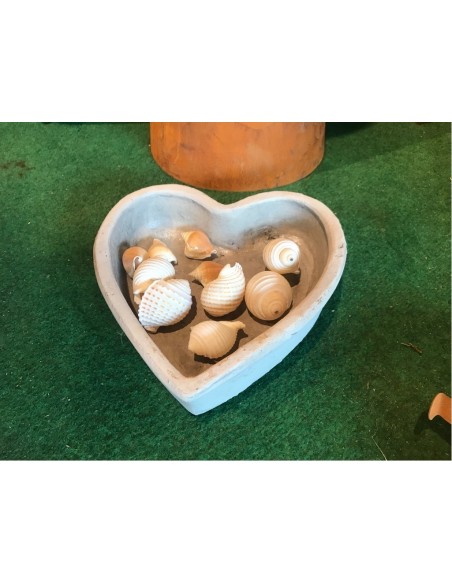 Herzschale Stone dekorative Pflanzschale in Herzform aus Stein