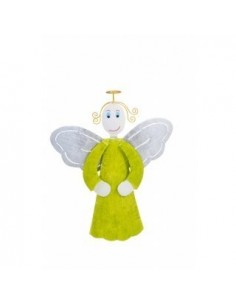 Metall Schutzengel mittel, stehend oder fliegend, grün 36x28x6 cm