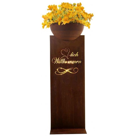 Stele Neo herzlich willkommen Höhe 140 cm 