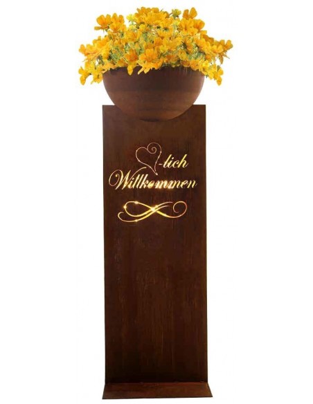 Stele Neo herzlich willkommen Höhe 140 cm 