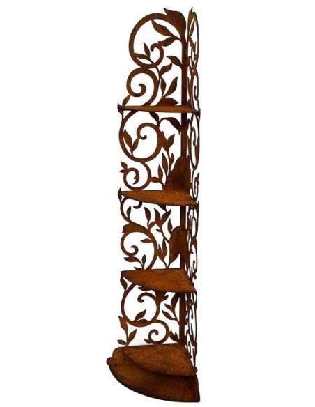 Ranken Eckregal mit 4 Böden aus 3 mm Stahl Höhe 180 cm