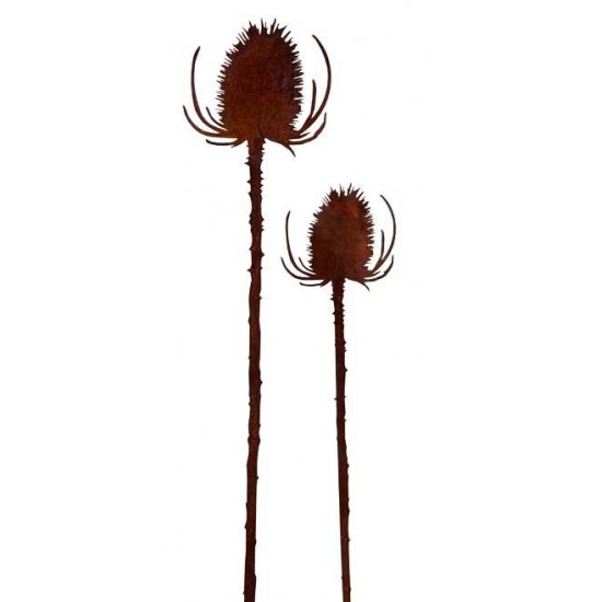 Gartenstecker Blume Wild Distel 80 cm hoch + 10 cm Stecker | groß