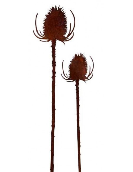 Gartenstecker Blume Wild Distel 80 cm hoch + 10 cm Stecker | groß