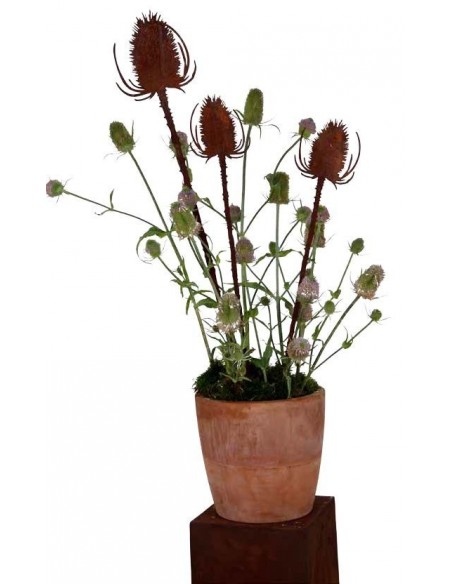 Gartenstecker Blume Wild Distel 80 cm hoch + 10 cm Stecker | groß