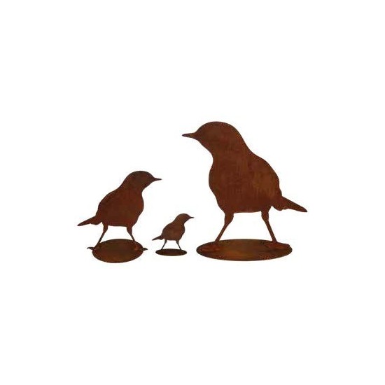 Rost Deko Vogel Amsel "Blackbird" Gartendeko Rost 
