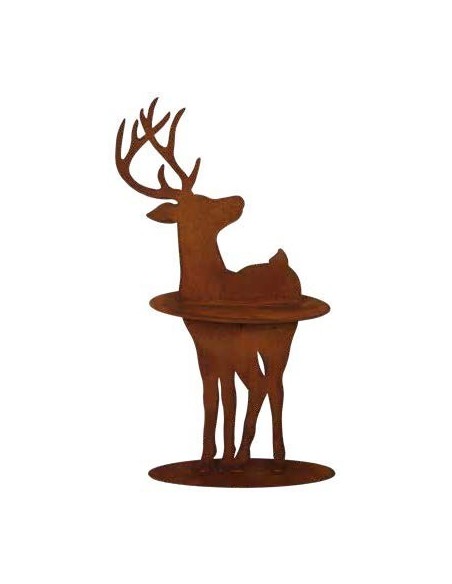 Deko Hirsch Präsentations-Tisch in Hirschform Landhausdeko