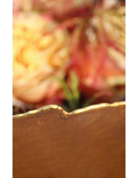 Ripple Schale mit Goldrand aus Messing Durchmesser 27 cm