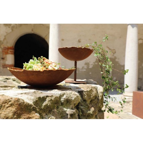 Ripple Schale mit Goldrand aus Messing Durchmesser 27 cm