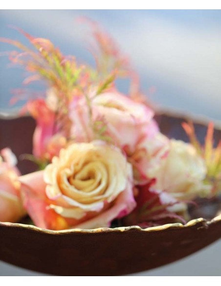 Ripple Schale mit Goldrand aus Messing Ø 34 cm