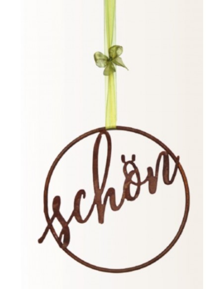 Edelrost Ring "schön" d 30 cm - Wanddeko Türdeko Gartendeko Rost Edelrost Ring "schön" d 30 cm - Wanddeko Türdeko Gartendeko Rost