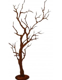 Edelrost Knorriger Baum auf Platte Höhe 120cm Rost Gartendeko Dekoration