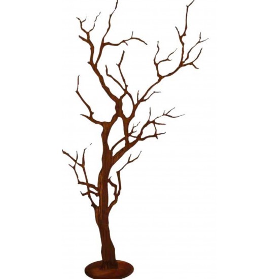 Edelrost Knorriger Baum auf Platte Höhe 120cm Rost Gartendeko Dekoration 