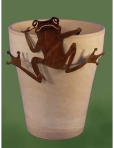 Deko Frosch aus Metall rostig Saremo