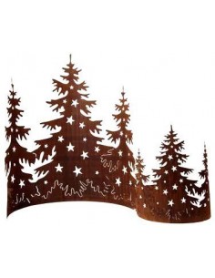 Weichnachtsbaum Metall mit Sternen Edelrost Deko 2