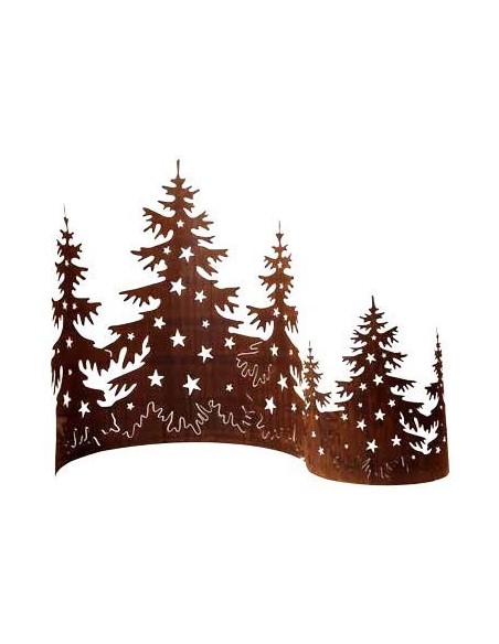 Weichnachtsbaum Metall rostig halbrund