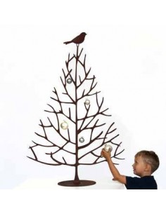 Metall Deko Baum „Tschiep!“ XL 120cm Vogel auf Baumspitze Edelrost 2
