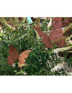 Rost Schmetterling Dekostecker Gartenstecker Saremo Rostdeko Far1-20 + Far1-25 2