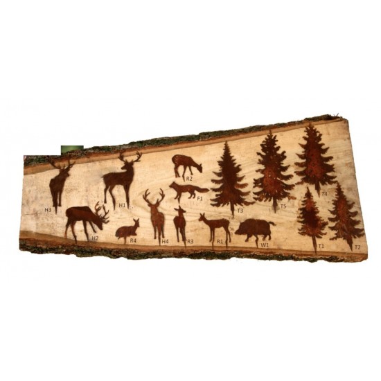 WildStecker Set, 10 Tiere bis 16cm cm zum Einschlagen in Holz