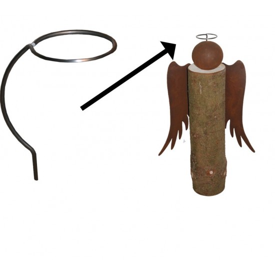 Weihnachtsbastelidee Engelfigur Basteln mit Edelrost Heiligenschein