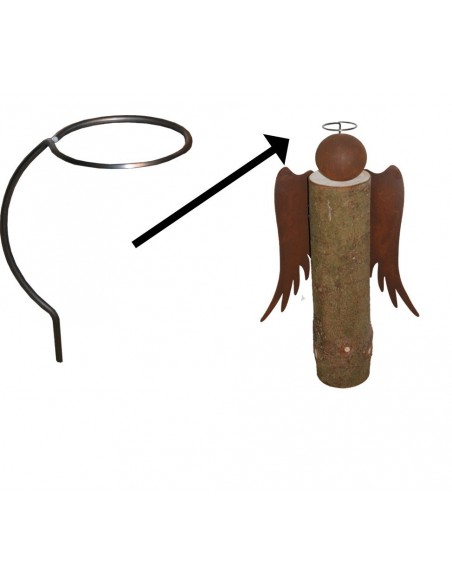 Weihnachtsbastelidee Engelfigur Basteln mit Edelrost Heiligenschein