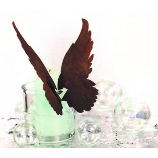 schräg sitzender Flügel für Vasen bis 1 cm Rand Höhe 21 cm