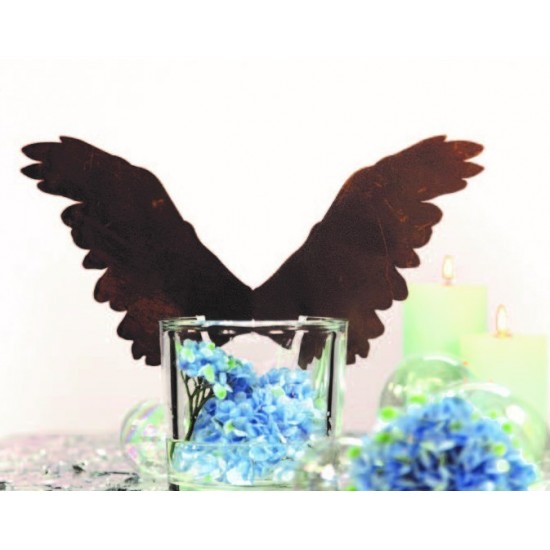 gerade sitzender Flügel für Vasen bis 1 cm Rand Höhe 16 cm